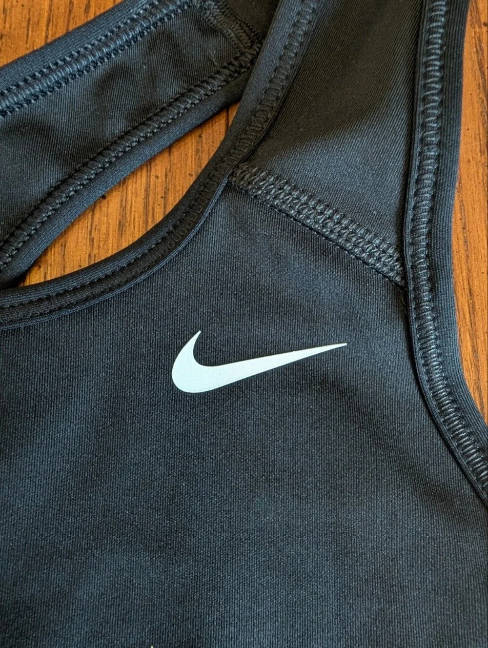 Nike Swoosh Sports Bra - Medium Support - Black - Size Large - NWT